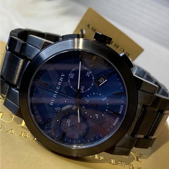 Burberry Men’s Large Check Gray Ion-Plated Stainless Steel Watch
Swiss… - Picture 10 of 13